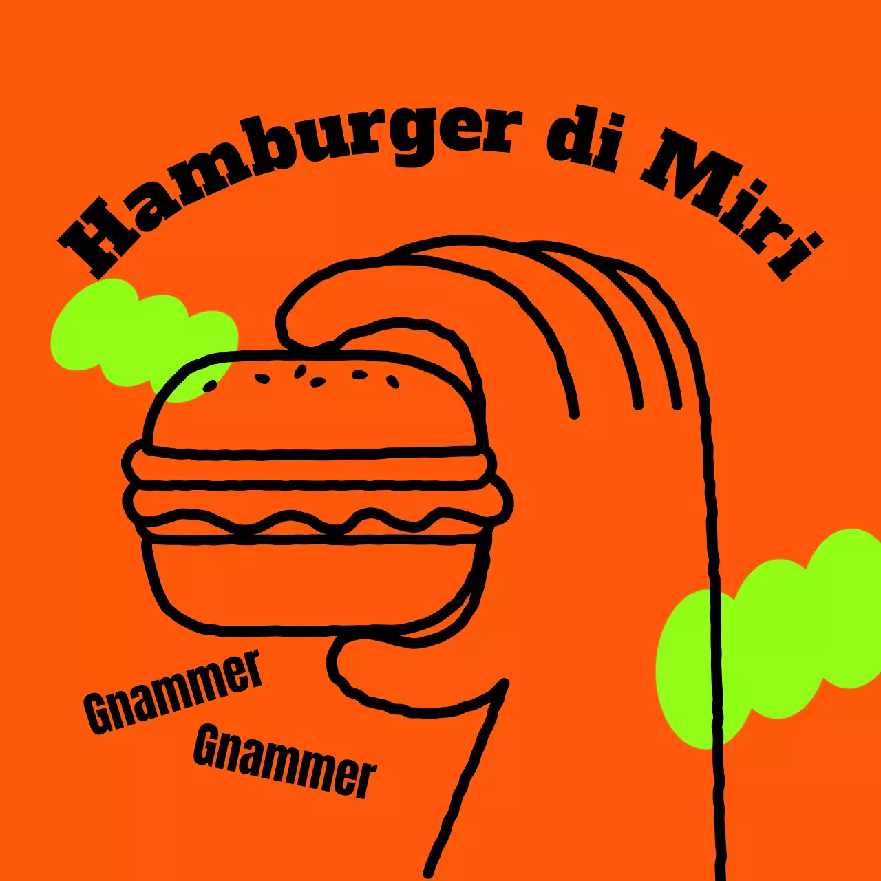 Un locale di hamburger con illustrazioni di graffiti dai colori vivaci