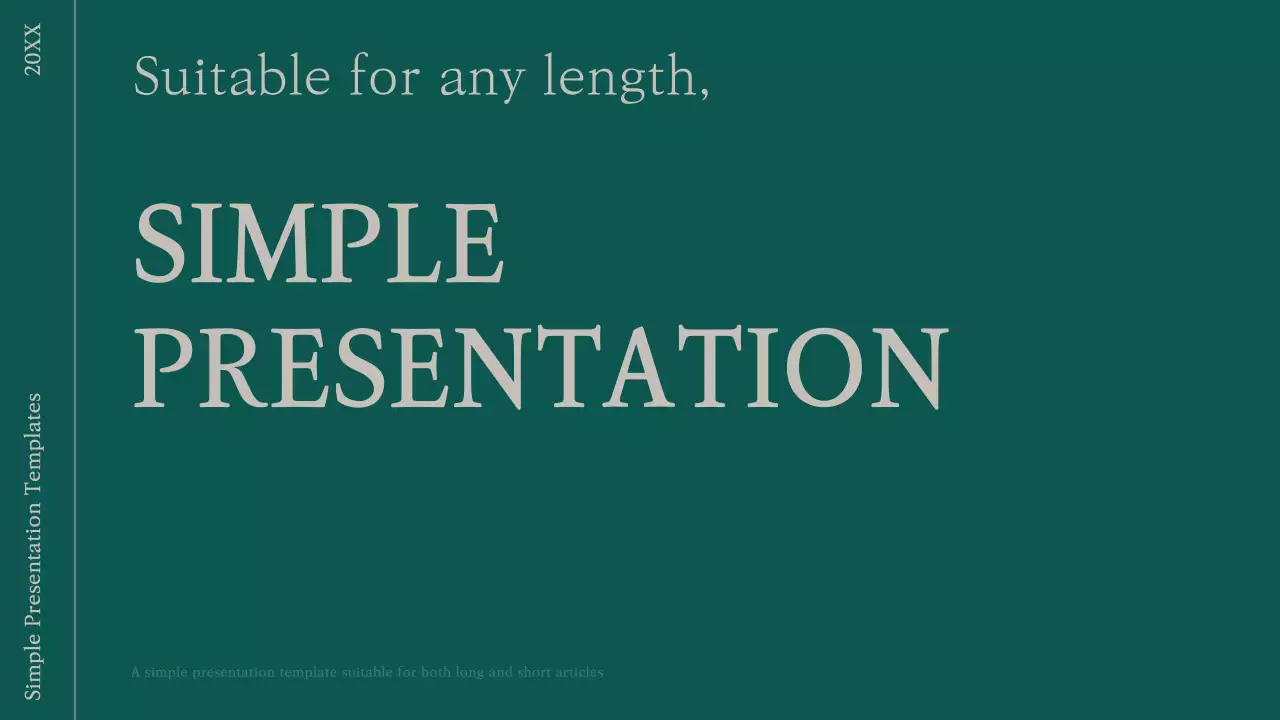 Teal Simple Template Presentation