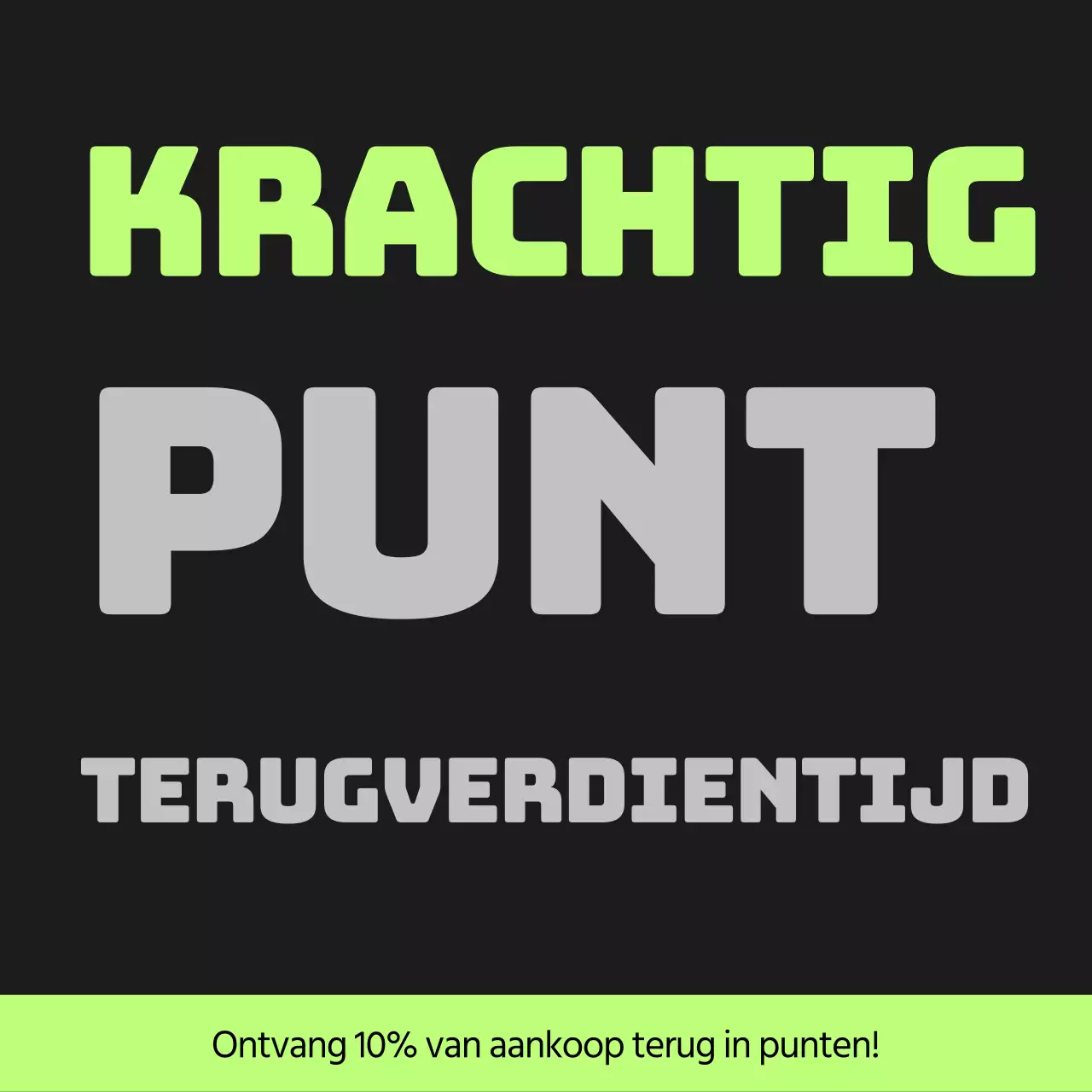 Cyberpunk points payback post in zwart en limoengroen