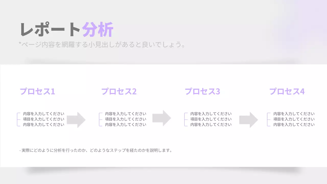 ラベンダー シンプル レポート プレゼンテーション
