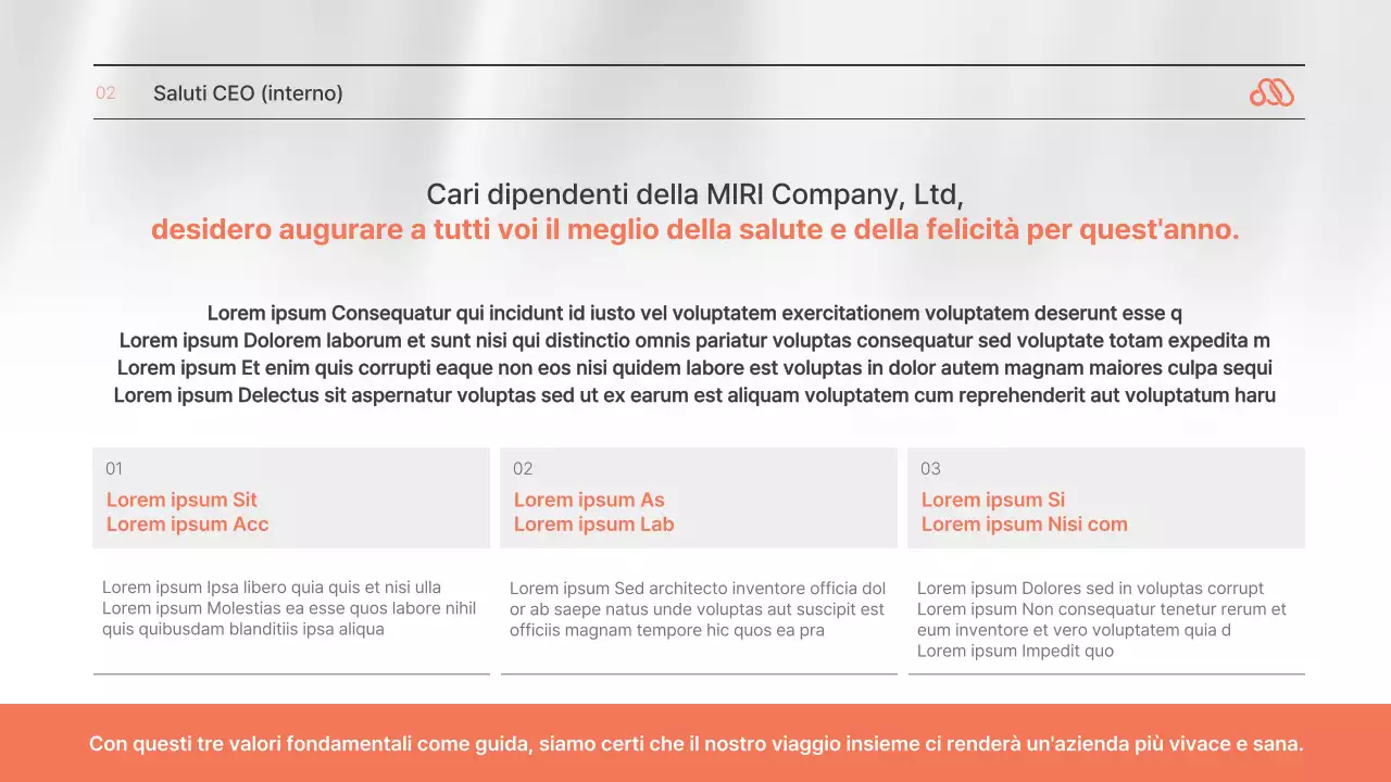 Una semplice lettera di presentazione in arancione e bianco e nero