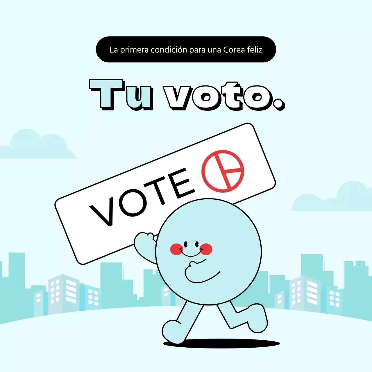 Promueve tu voto con un bonito azul claro