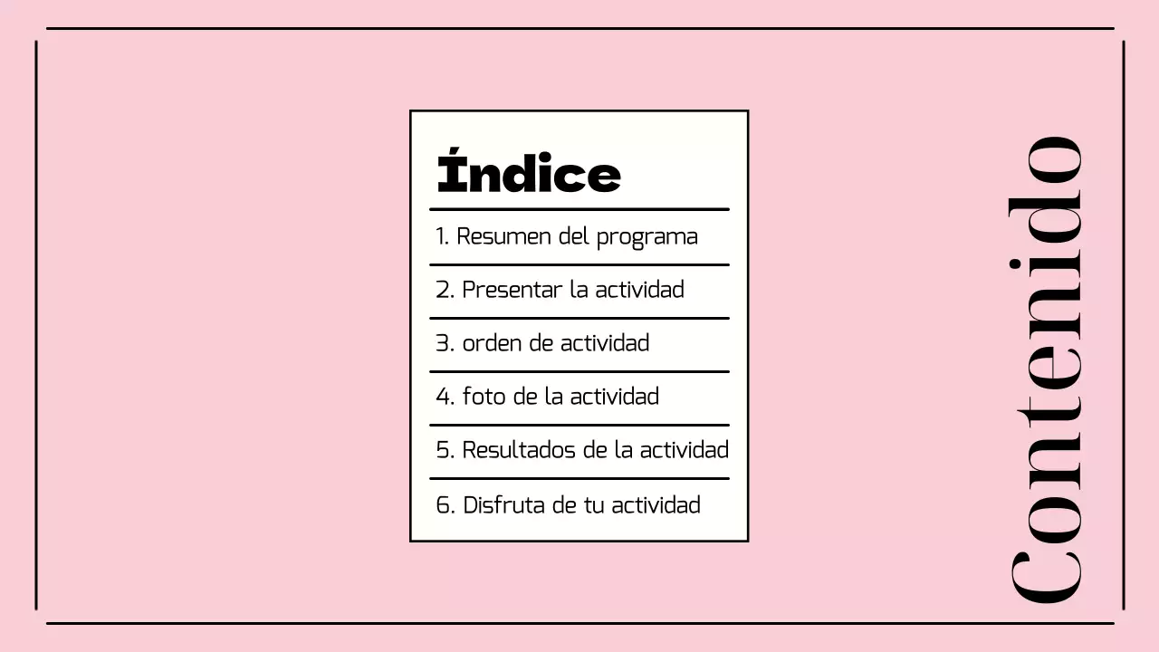 Presentación de una bonita actividad del centro juvenil en rosa