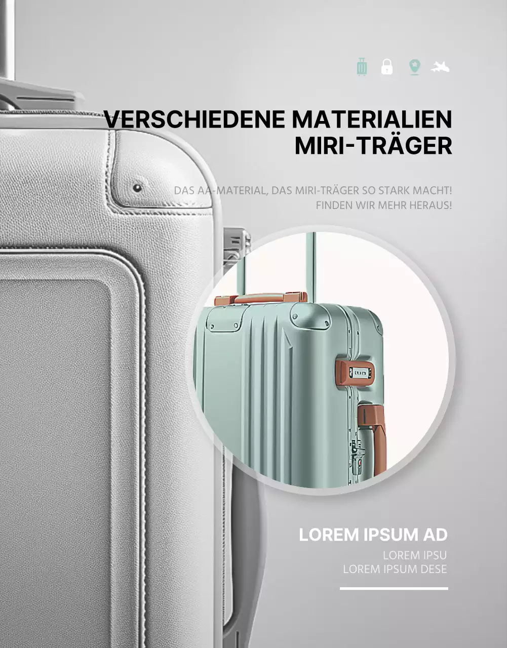 Förderung eines einfachen Reiseträgers in Minze und Elfenbein