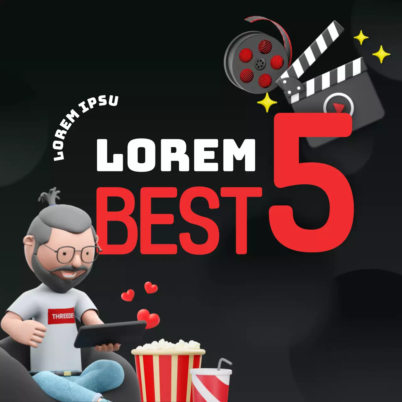 Een moderne verzameling miniaturen in blauwe nieuwsbrief