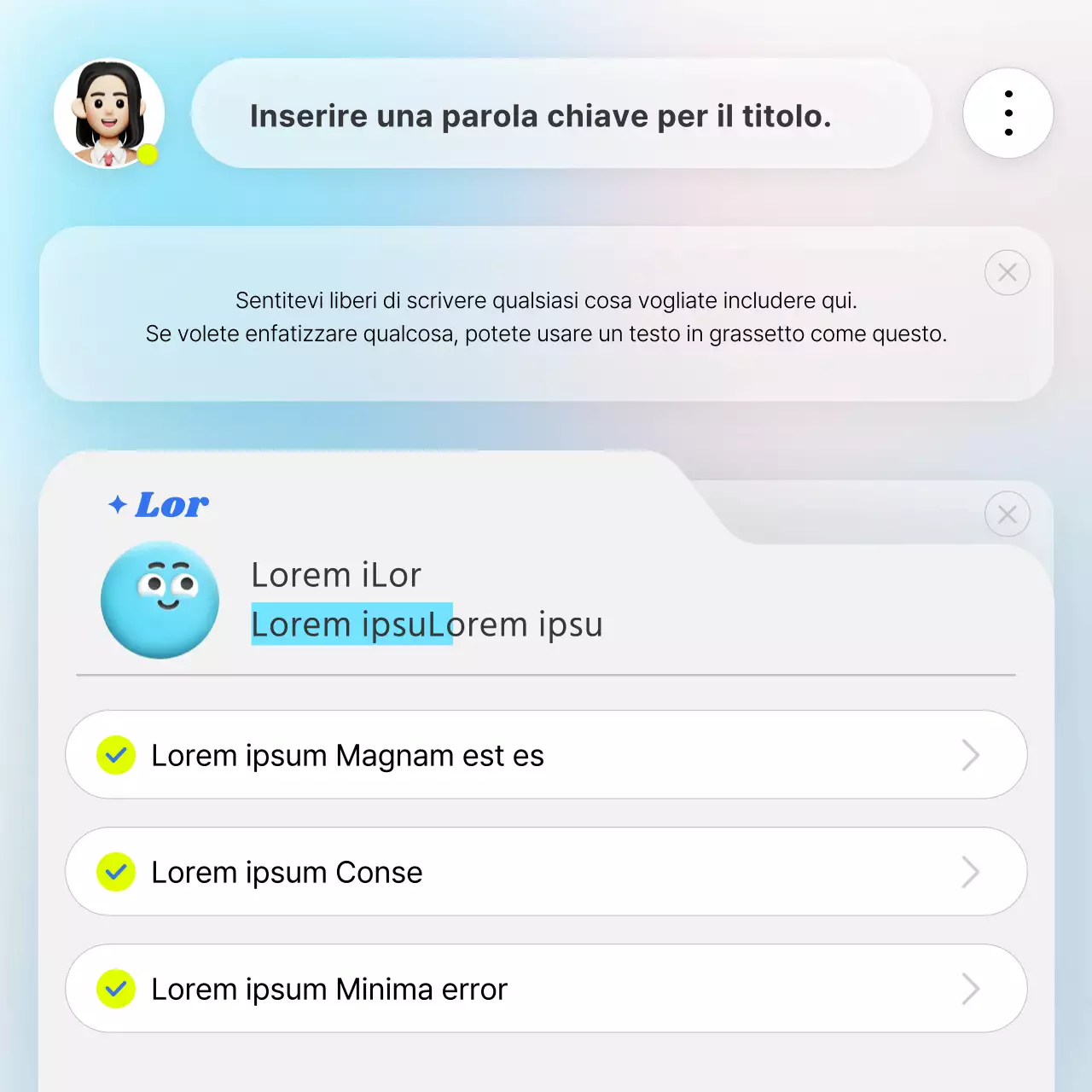 Modello di sfondo trendy bianco e azzurro