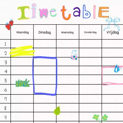 Een mooie ivoorkleurige planner