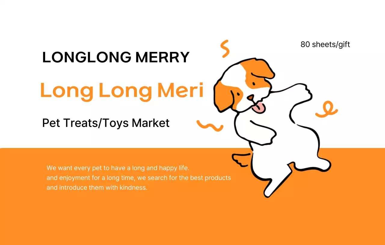 Desain promosi dengan ilustrasi anak anjing dan teks deskriptif