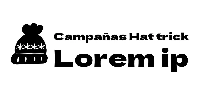 Logotipo de campaña con una simpática ilustración de un gorro de punto