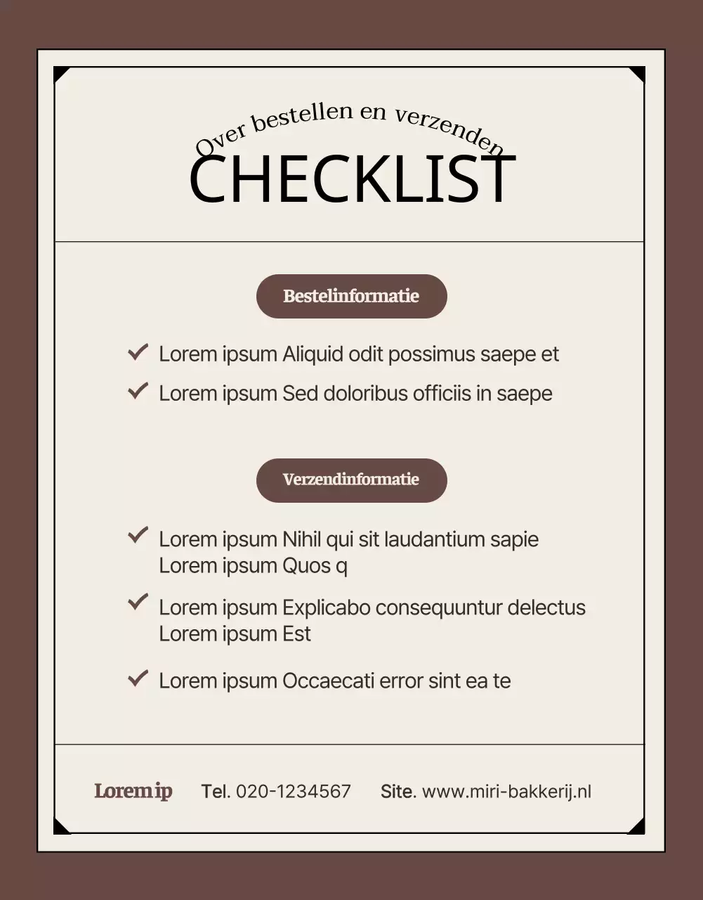 Een moderne bakkerij in beige promoten