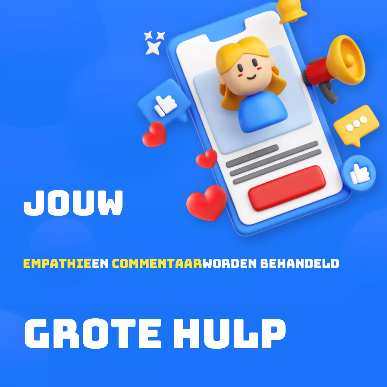 Een moderne verzameling miniaturen in blauwe nieuwsbrief