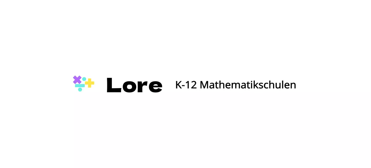 Mathe-Schule mit mehrfarbigem Mathe-Symbol Logo-Konzept