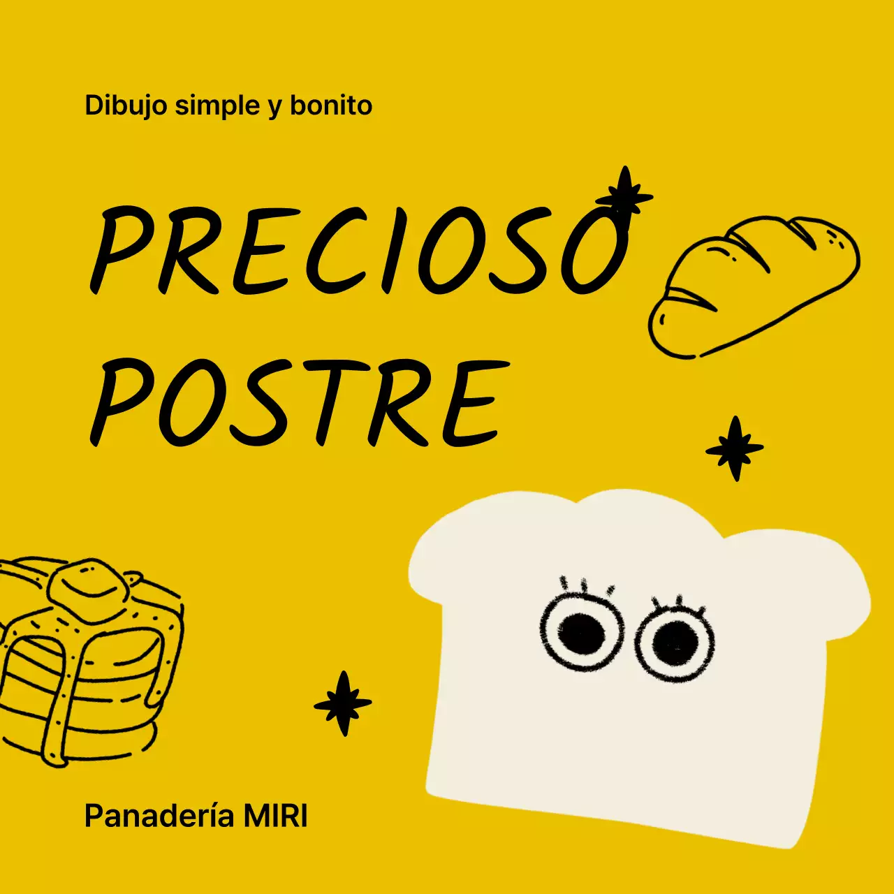 Sencillo menú de cafetería panadería en amarillo y beige con un anuncio de descuento