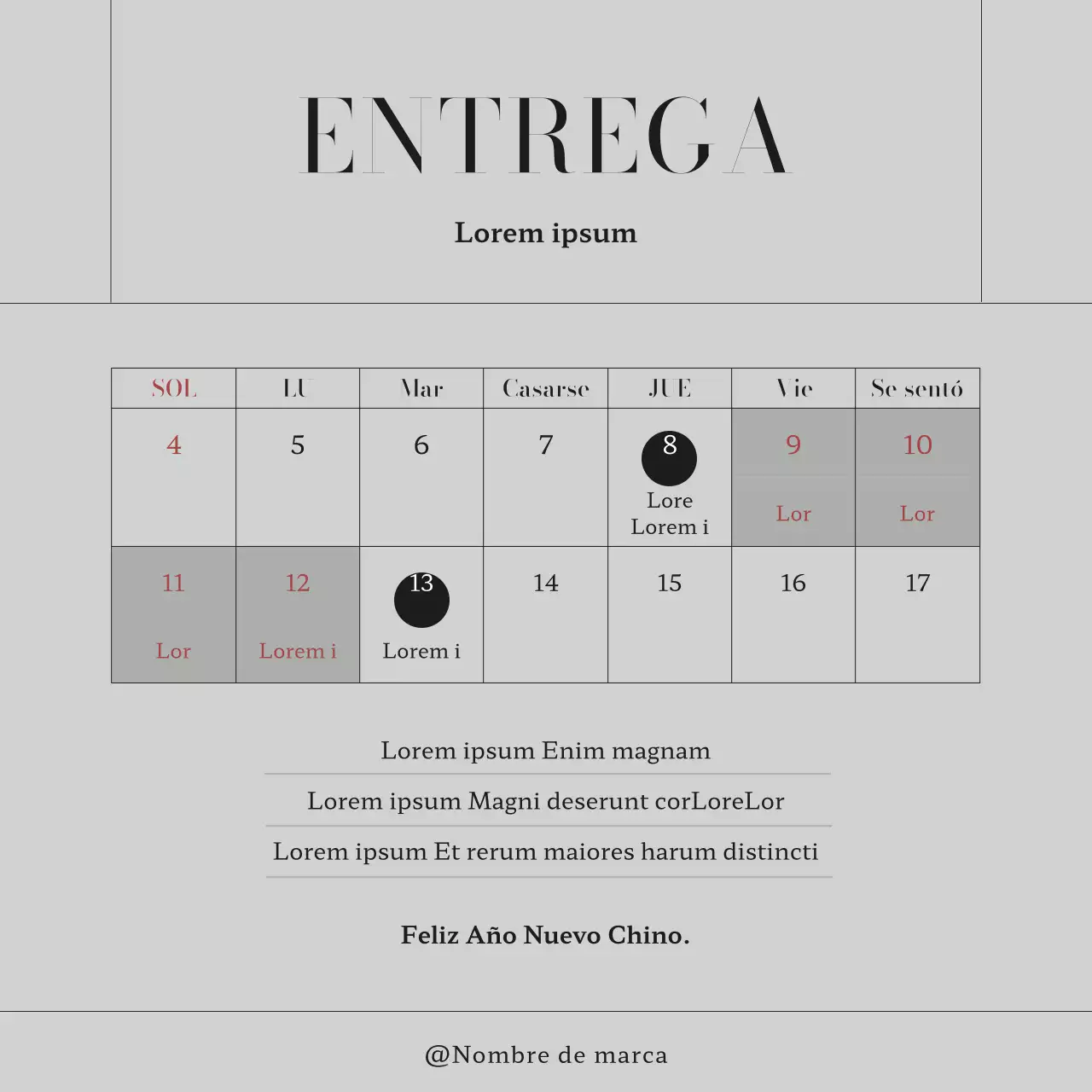 Comercialización de una marca de moda moderna en blanco y negro