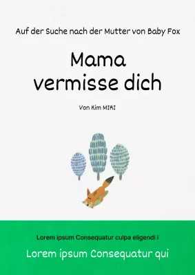 Minimalistischer Bilderbucheinband in Weiß und Grün