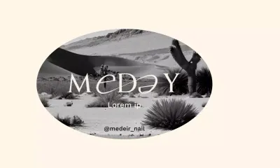 Marco de fotos redondo en beige Lujoso salón de manicura