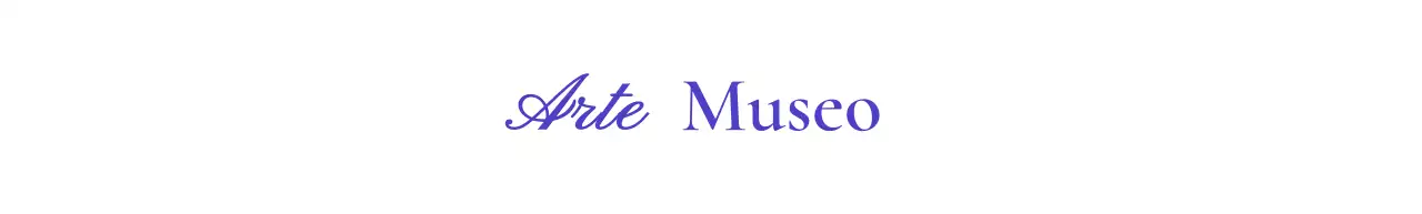 Logotipo de museo con un concepto cursivo elegante