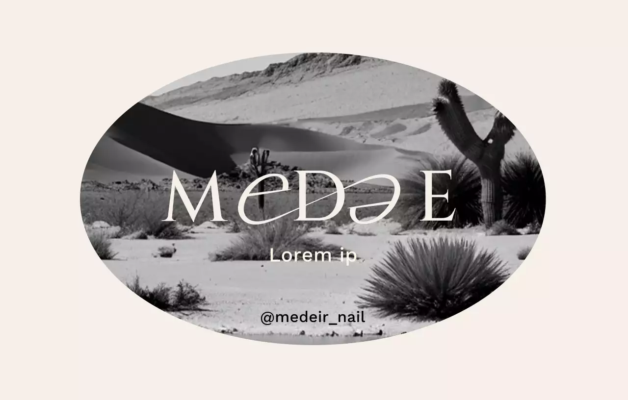 Portafoto rotondo in beige Salone delle unghie di lusso