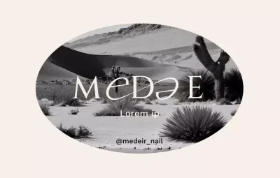 Portafoto rotondo in beige Salone delle unghie di lusso