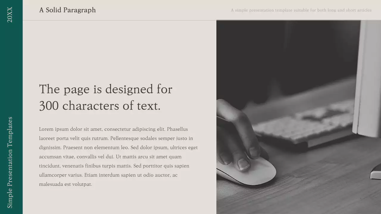 Teal Simple Template Presentation