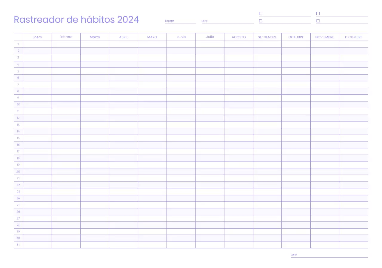 Diseño de seguidor de hábitos con un sutil tema morado