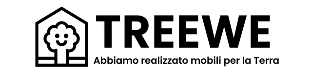 Design a colori per l'azienda di arredamento con logo del marchio che raffigura un albero in una casa