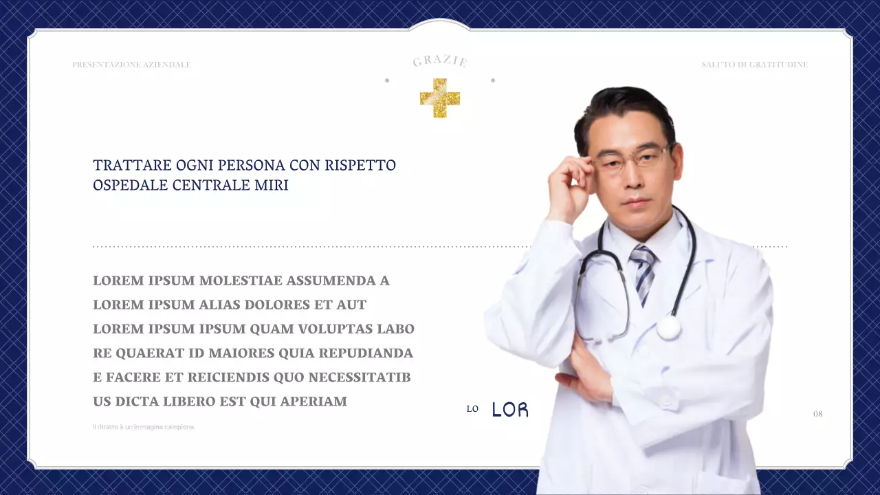 Una semplice cartolina d'auguri firmata in blu navy e avorio