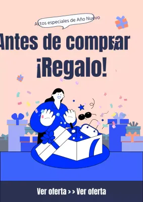 Anuncios de pre-pedido en rosa y azul