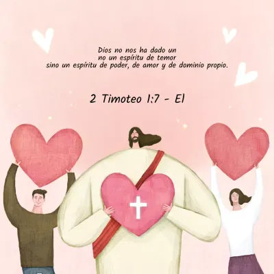 Un sencillo versículo de la Biblia en rojo y rosa