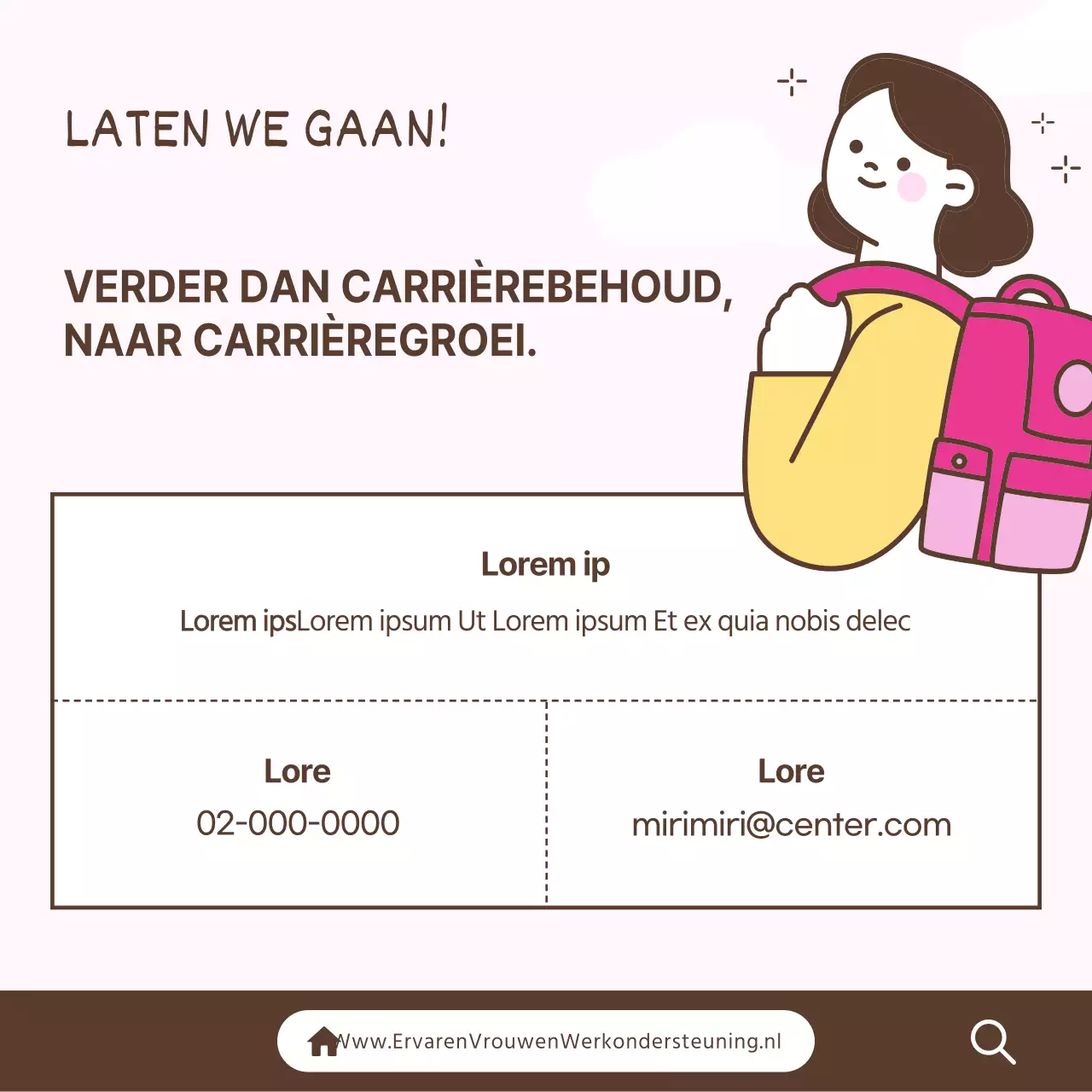 Over het roze en eenvoudige programma Loopbaanonderbrekingen voor vrouwen