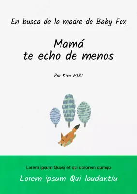Portada minimalista de libro ilustrado en blanco y verde