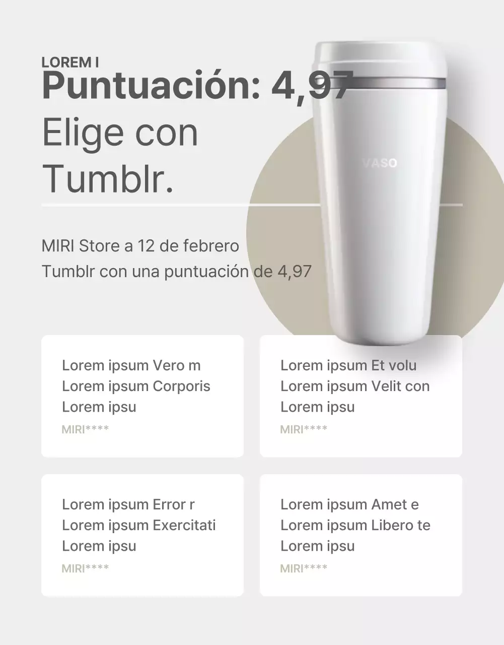 Promover un tumblr sencillo en gris y beige