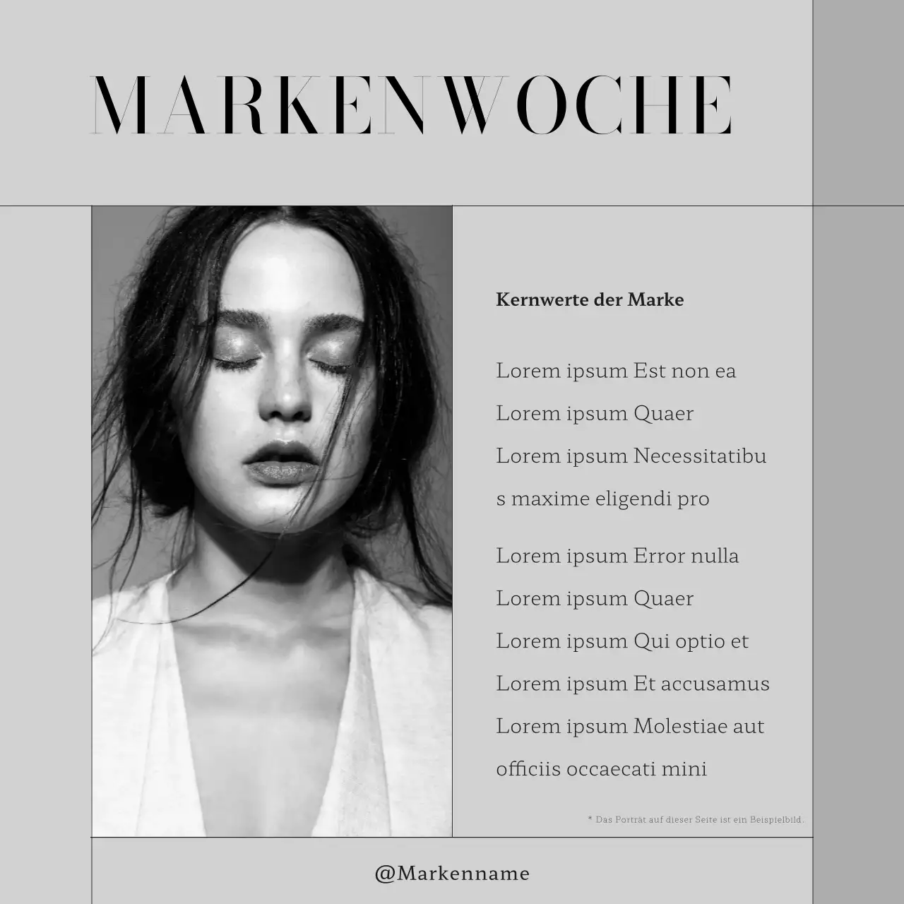 Marketing für eine moderne Bekleidungsmarke in Schwarz und Weiß