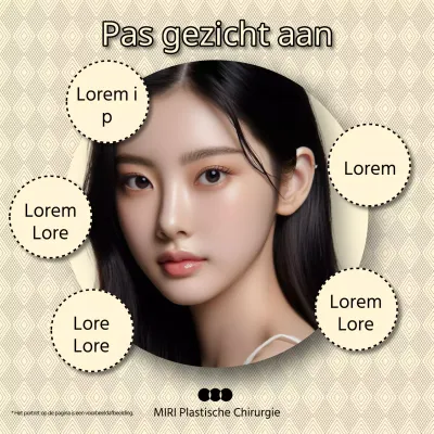Een eenvoudige cosmetische procedure reclame in ivoor en beige