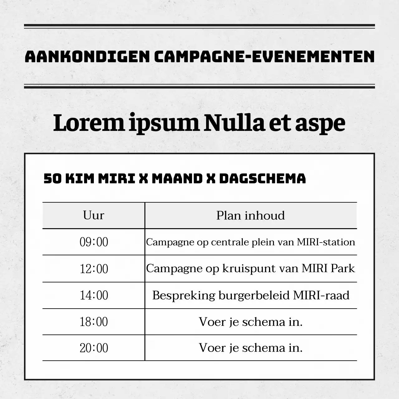 Zwart-wit, eenvoudige verkiezingsstrijd