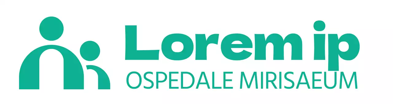 Logo ospedaliero semplice e illustrato