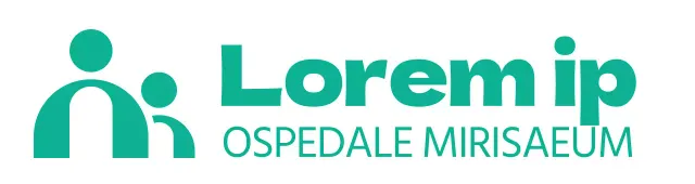 Logo ospedaliero semplice e illustrato