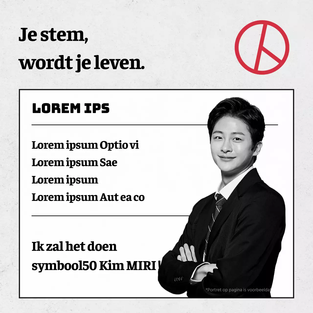 Zwart-wit, eenvoudige verkiezingsstrijd