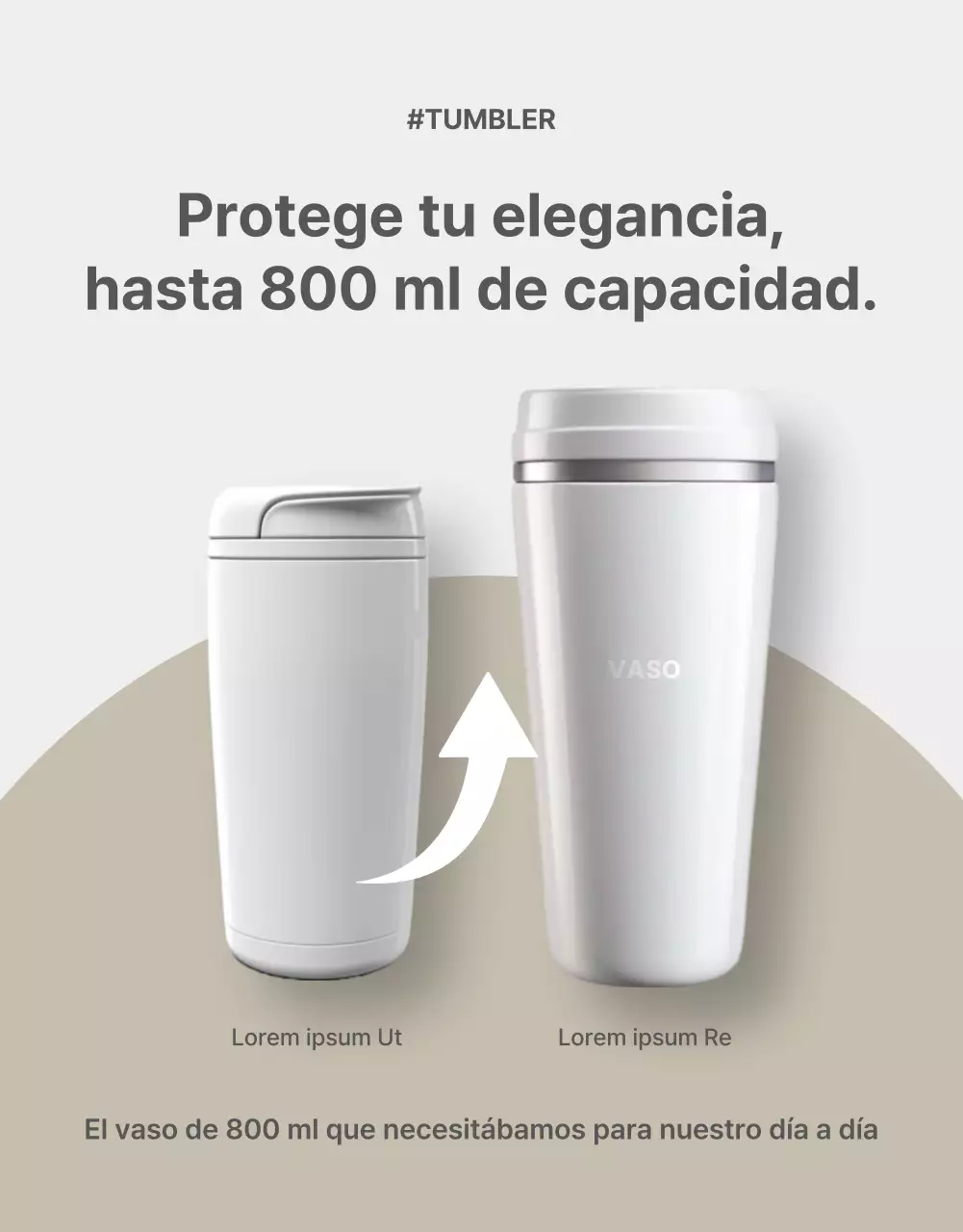 Promover un tumblr sencillo en gris y beige