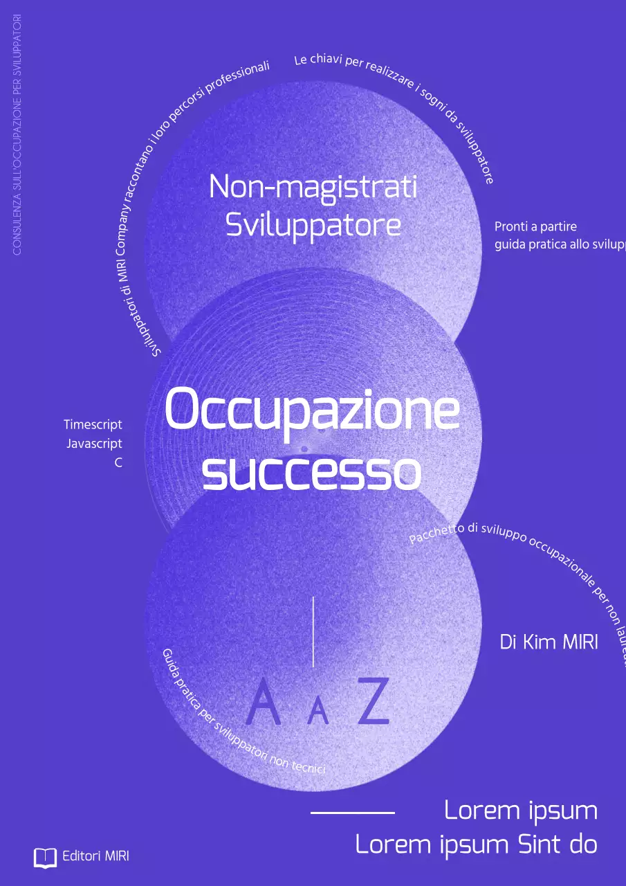 Copertina viola e minimalista per la ricerca di lavoro