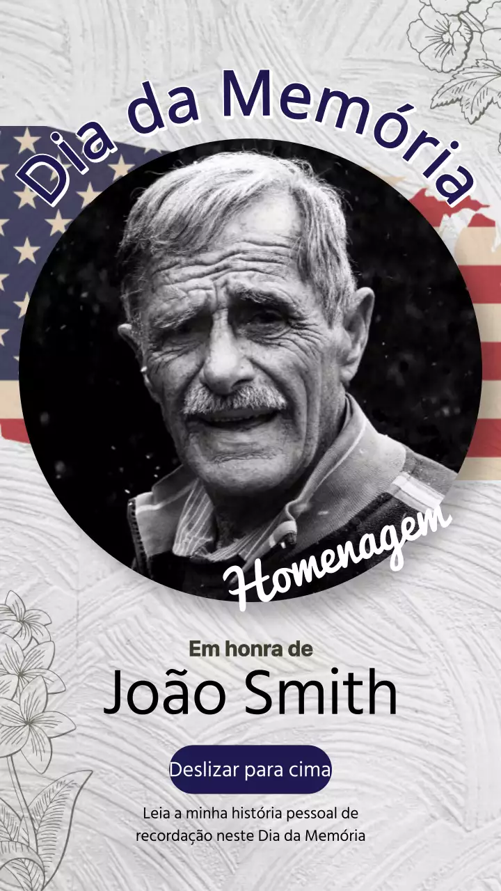 Publicidade simples a preto e branco de homenagem ao Dia da Memória