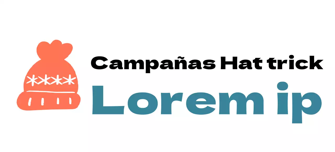 Logotipo de campaña con una simpática ilustración de un gorro de punto