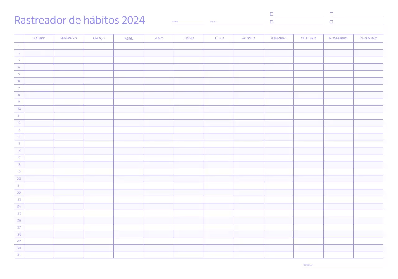 Design do rastreador de hábitos com um subtil tema roxo