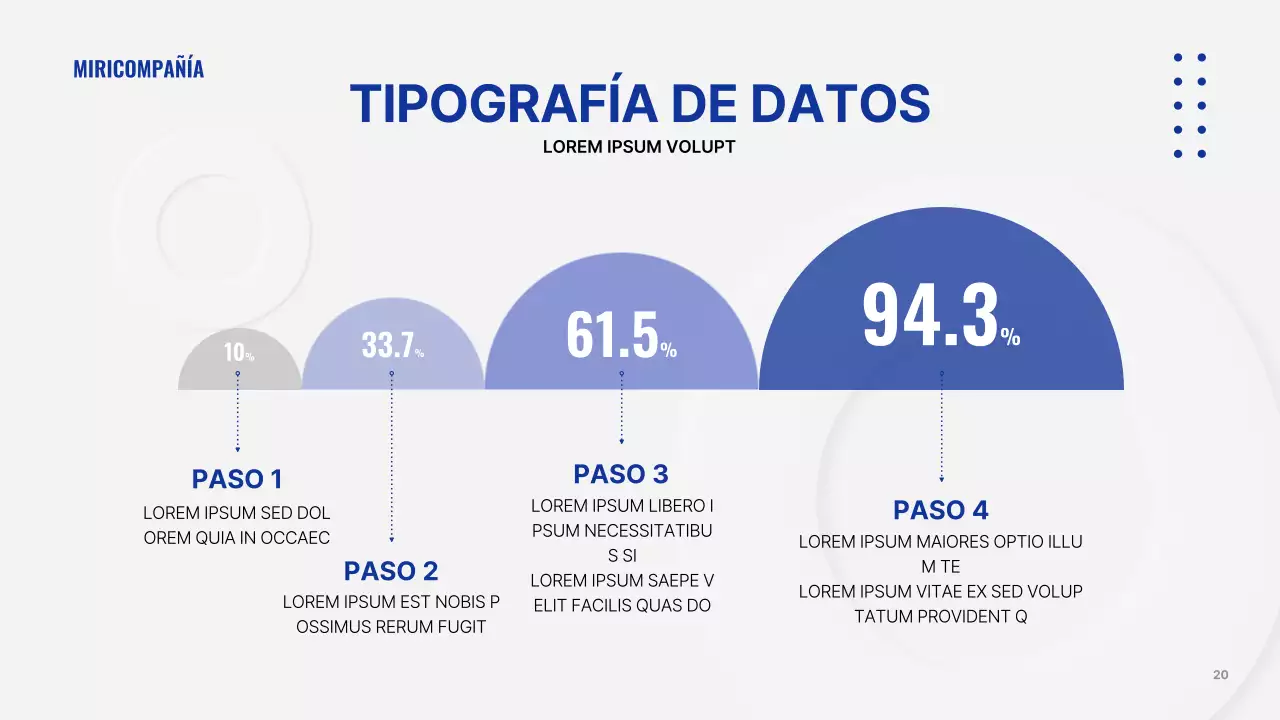 Presentación empresarial minimalista en blanco y azul marino