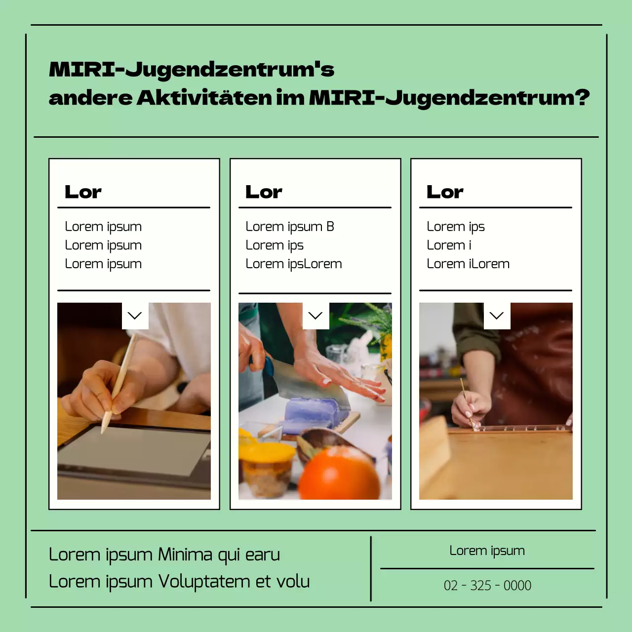 Präsentation der Aktivitäten des Jugendzentrums Minty