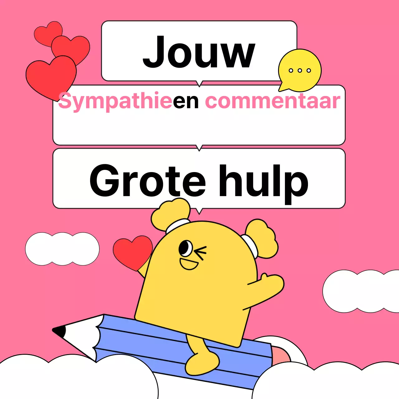 Nieuwsbrief hoofdpost met oranje en gele accenten