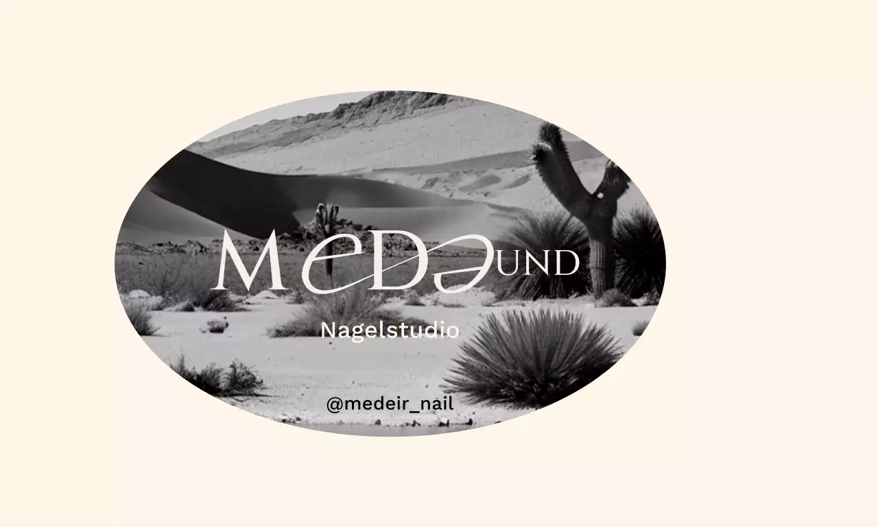 Runder Fotorahmen in Beige Luxuriöses Nagelstudio