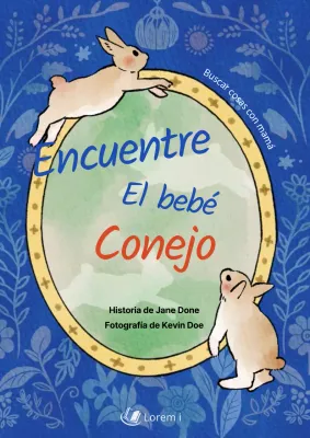 Portada de libro infantil vintage en azul y amarillo
