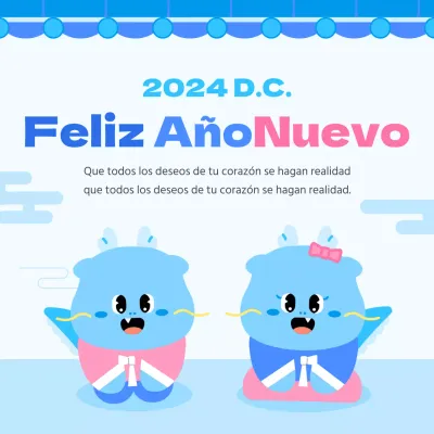 Un bonito post de felicitación navideña en celeste y azul