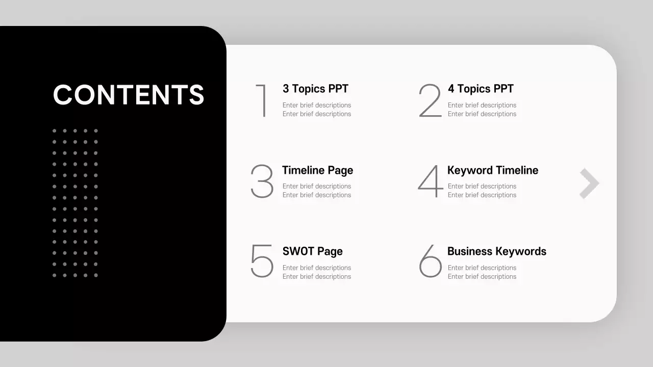 A modern business proposal in black and white